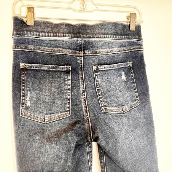 Spanx | Distressed Ankle Skinny Jeans, Medium Wash - Picture 7 of 8